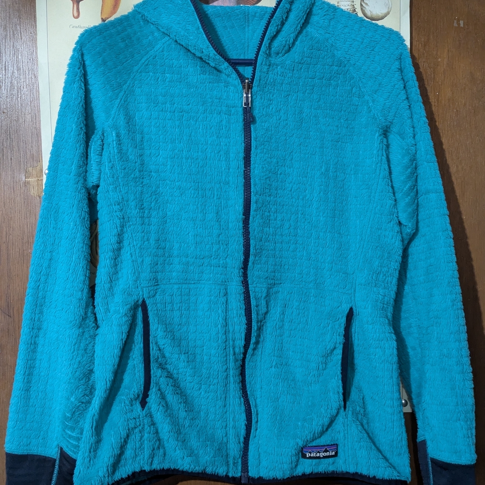 PATAGONIA Reversible Fleece Jacket R3 Regulator AQUA PolarTec Hoodie